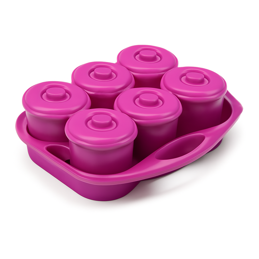 6 Compartment Plastic Spice Box