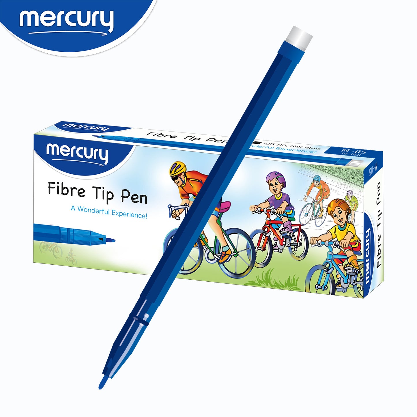 Mercury Fibre Tip Pen – Regular Marker (Box of 10 Pcs)