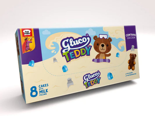 Peek Freans Gluco Teddy Chocolate & Milk Cake Rs. 40 Box (8 Packs)
