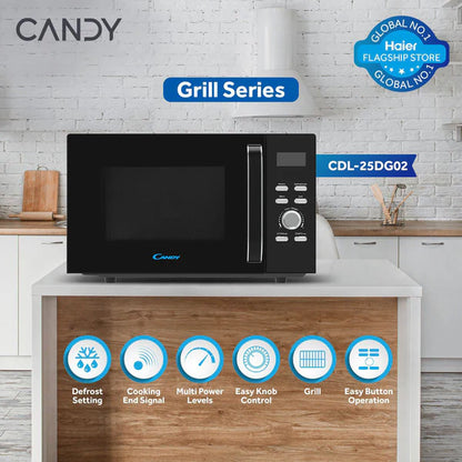Candy CDL-25DG02 25L Grill Microwave Oven | 1-Year Brand Warranty