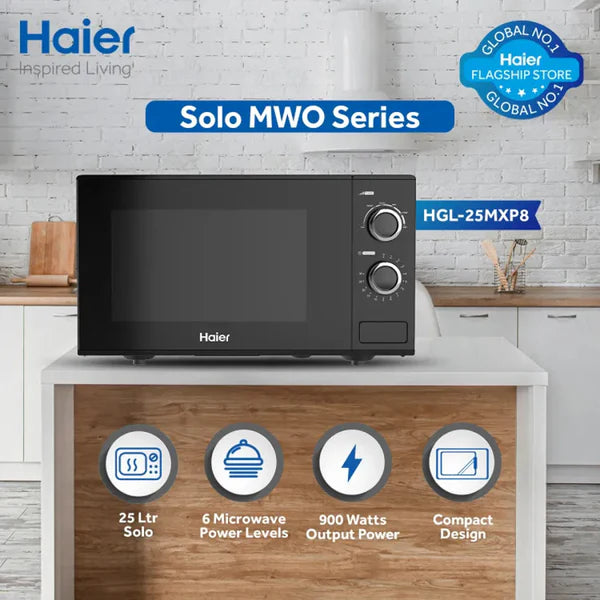 Haier HGL‑25MXP8  – 25 L Capacity | 2-Year Official Brand Warranty